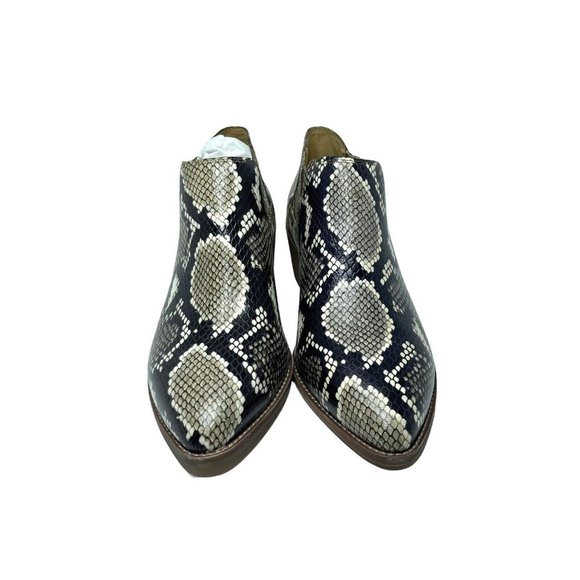 Madewell Western Bootie in Snake Embossed Leather 71/2 Chelsea Low Heel New - Picture 2 of 9